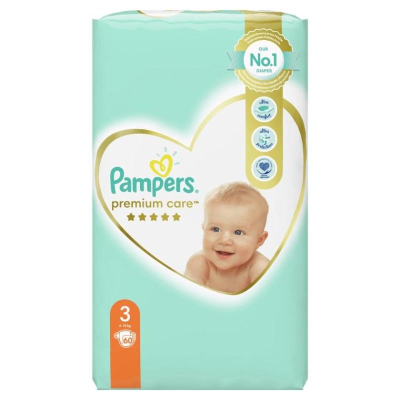 PAMPERS PREMIUM CARE 3 (6-10 KG) 60